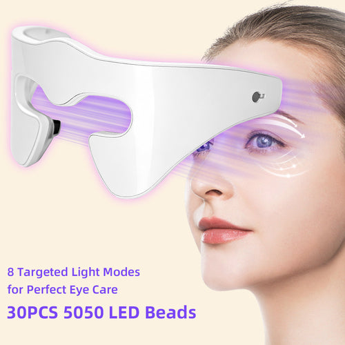 Anti-Aging LED Eye Massager with Red & Blue Light Therapy